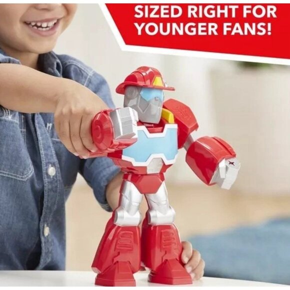 Transformers Rescue Bots Academy Mega Mighties Heatwave the Fire-Bot 10-Inch Bot - Picture 5 of 8